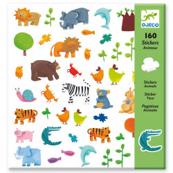 DJECO - 160 stickers animaux