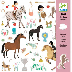 DJECO - 160 stickers chevaux